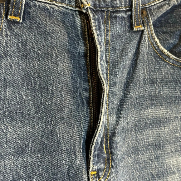 LEVI’S Sz 30  Jeans 70s High Flare Distressed Mid-Wash High Rise Premium Denim - Picture 5 of 10